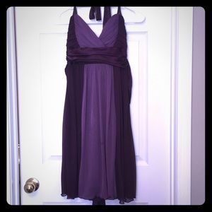 Purple halter dress